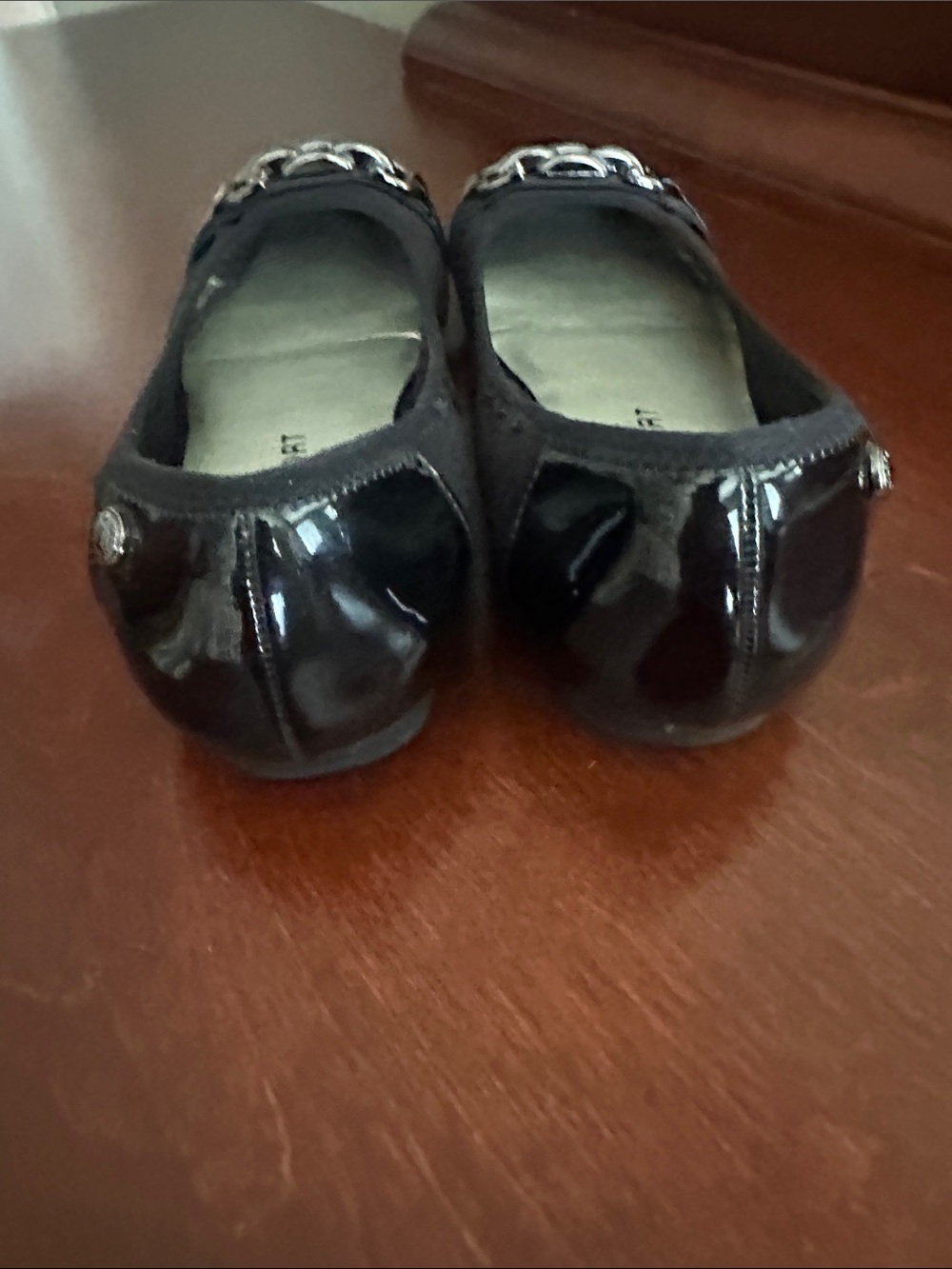 Anne Klein Women's Black Patent Cap-Toe Flats - Picture 13 of 16